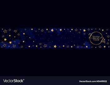 festive blue banner 2024