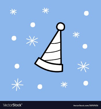 festive cap - christmas card new year