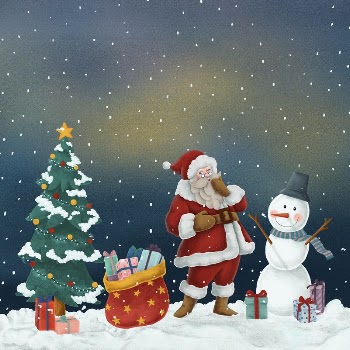 Festive Christmas celebration background, Santa, | Free Photo Illustration - rawpixel