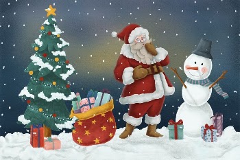 Festive Christmas celebration background, Santa, | Free Photo Illustration - rawpixel