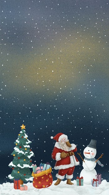 Festive Christmas celebration phone wallpaper, | Free Photo Illustration - rawpixel