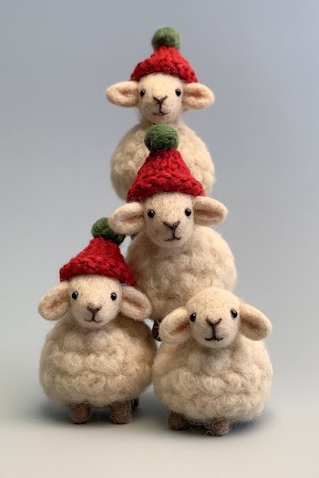 Festive Christmas Sheep Decor
