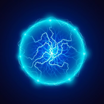 Festive electric ball light effect Free Vector