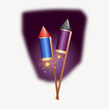 Festive fireworks clipart, collage element | Free PSD - rawpixel
