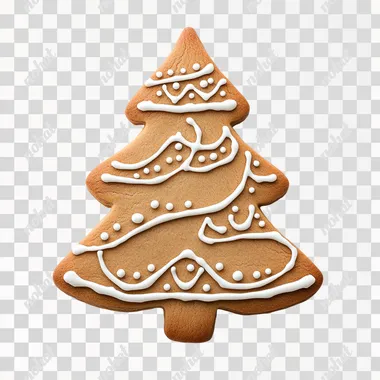 Festive Gingerbread Tree with Icing Delight