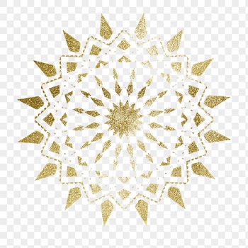 Festive gold png mandala sticker | Free PNG - rawpixel