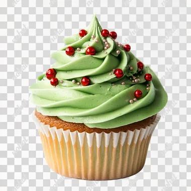 Festive Green Christmas Cupcake Delight