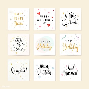Festive greeting cards | Free stock vector - 566635