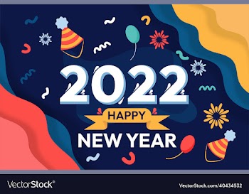festive modern hand drawn new year 2022 flat backg