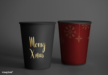 Festive paper cup design mockup | Free stock psd mockup - 516320