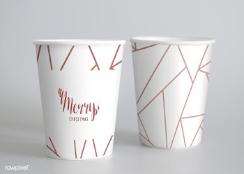 Festive paper cup design mockup | Free stock psd mockup - 516324