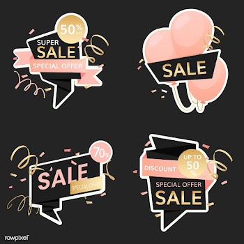 Festive sale signs | Free stock vector - 584589