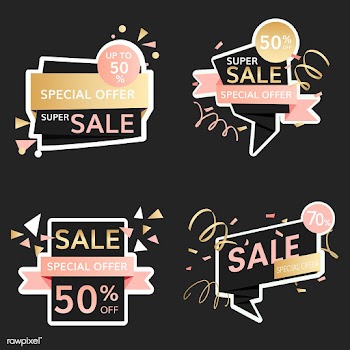 Festive sale signs | Free stock vector - 584610