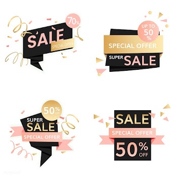 Festive sale signs | Free stock vector - 584627