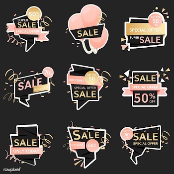 Festive sale signs | Free stock vector - 584628