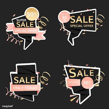 Festive sale signs | Free stock vector - 584637