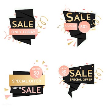 Festive sale signs | Free stock vector - 584640
