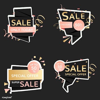 Festive sale signs | Free stock vector - 584669