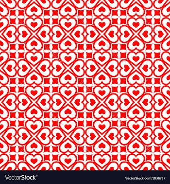  					Festive seamless of red hearts vector image														