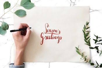 Festive seasons greetings design mockup | Free stock psd mockup - 516268
