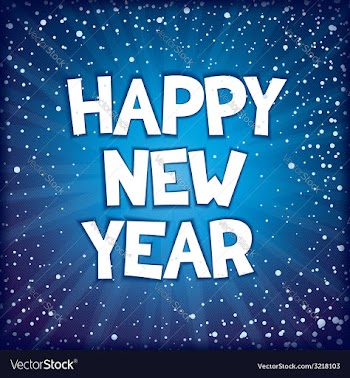 Festive sparkling Happy New year card vector image