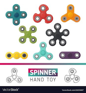 Fidget spinner icons vector image
