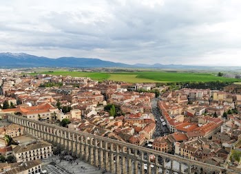 Fields And Pillars Segovia Spain