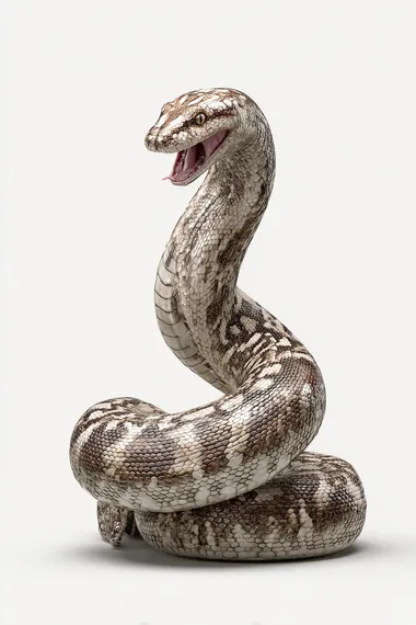 Fierce Python on White Background Fierce Python on White Background