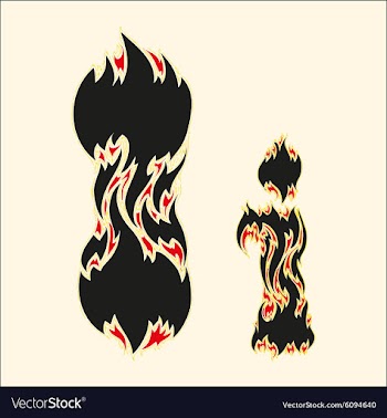 Fiery font Letter I on white vector image