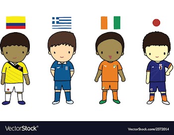 FIFA 2014 Football Players Group C vector image