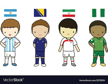 FIFA 2014 Football Players Group F vector image