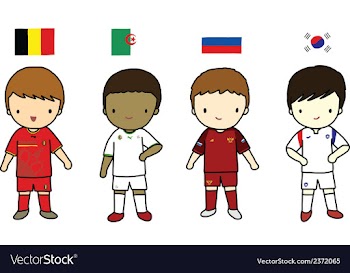 FIFA 2014 Football Players Group H vector image