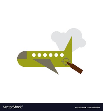 Fighter jet accident military aircraft in fire vector image