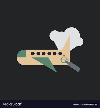 Fighter jet accident military aircraft in fire vector image