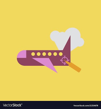 Fighter jet accident military aircraft in fire vector image