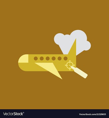 Fighter jet accident military aircraft in fire vector image