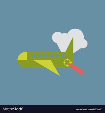 Fighter jet accident military aircraft in fire vector image