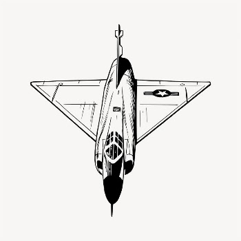 Fighter jet clipart, vintage hand | Free Vector - rawpixel