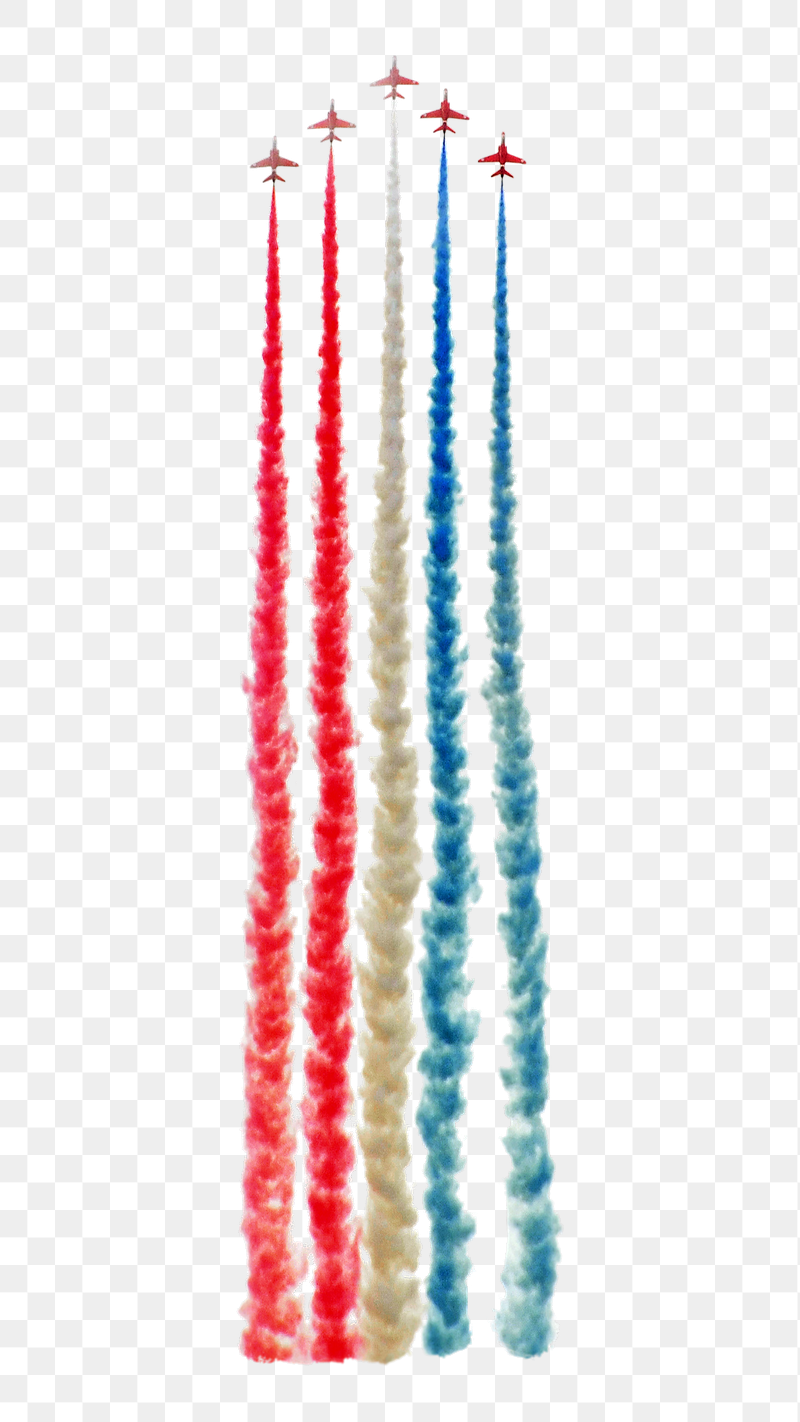 Fighter plane with colorful smokes | Free PNG - rawpixel