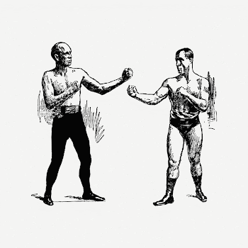Fighters  clipart, black & | Free PSD - rawpixel