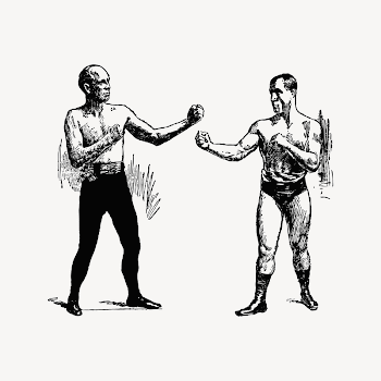 Fighters collage element, drawing illustration | Free Vector - rawpixel