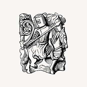 Fighting knight drawing, medieval war | Free Vector Illustration - rawpixel