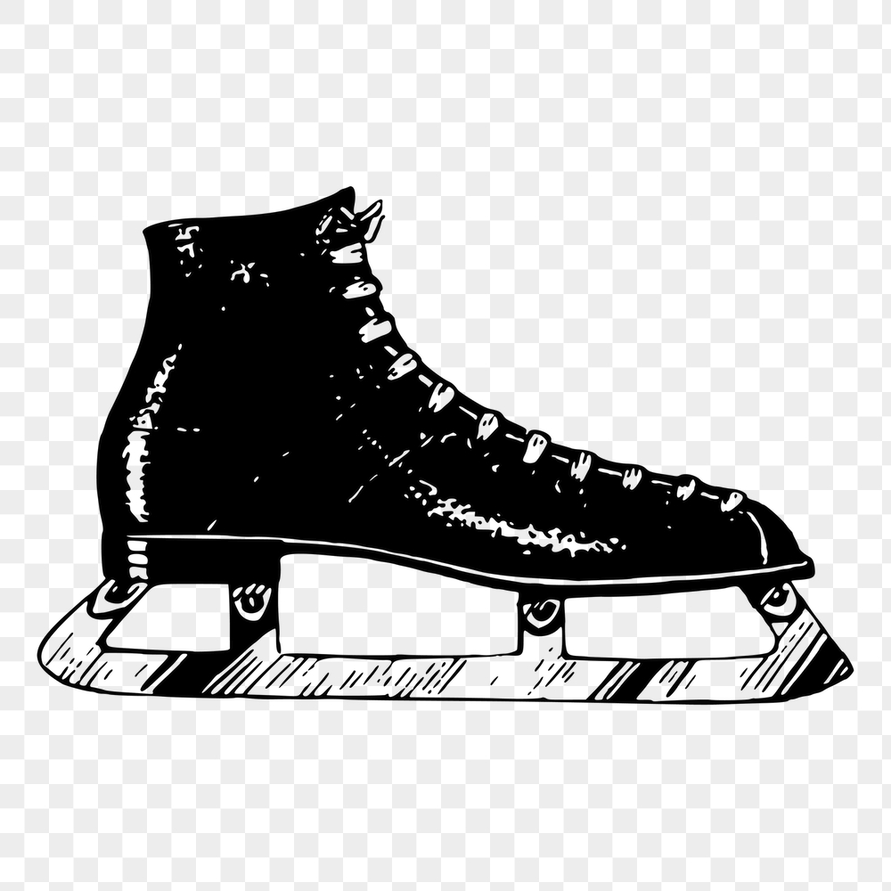 Figure skates png sticker, vintage | Free PNG - rawpixel