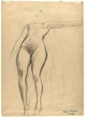 Figure study (draft illustration?) and | Free Photo - rawpixel