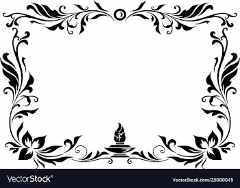 Figured frame with lamp vector image