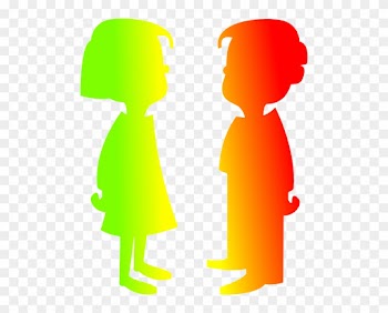 Figures Boy And Girl 7 Clip Art - Cartoon Girl And Boy