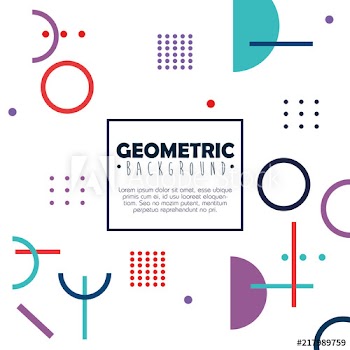 figures geometrics and colors background
