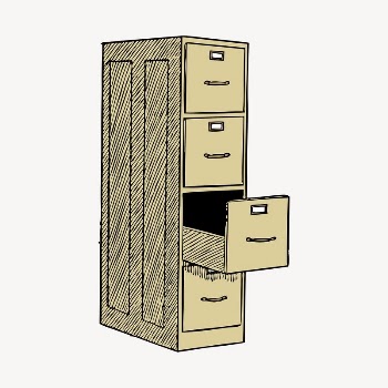 File cabinet sticker, office furniture | Free PSD - rawpixel