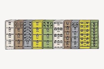 File cabinets clipart, office furniture | Free Photo - rawpixel