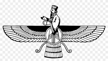 File - Faravahar - Svg - Good Deeds Good Words Good Thoughts